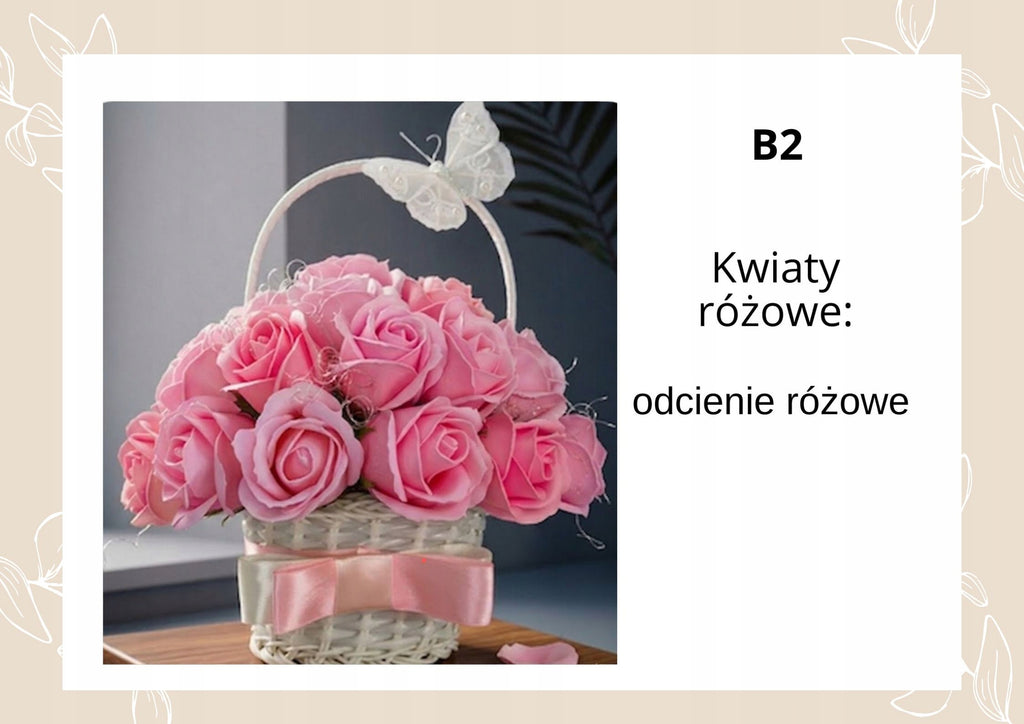 Koszyczek z Mydlanych Róż