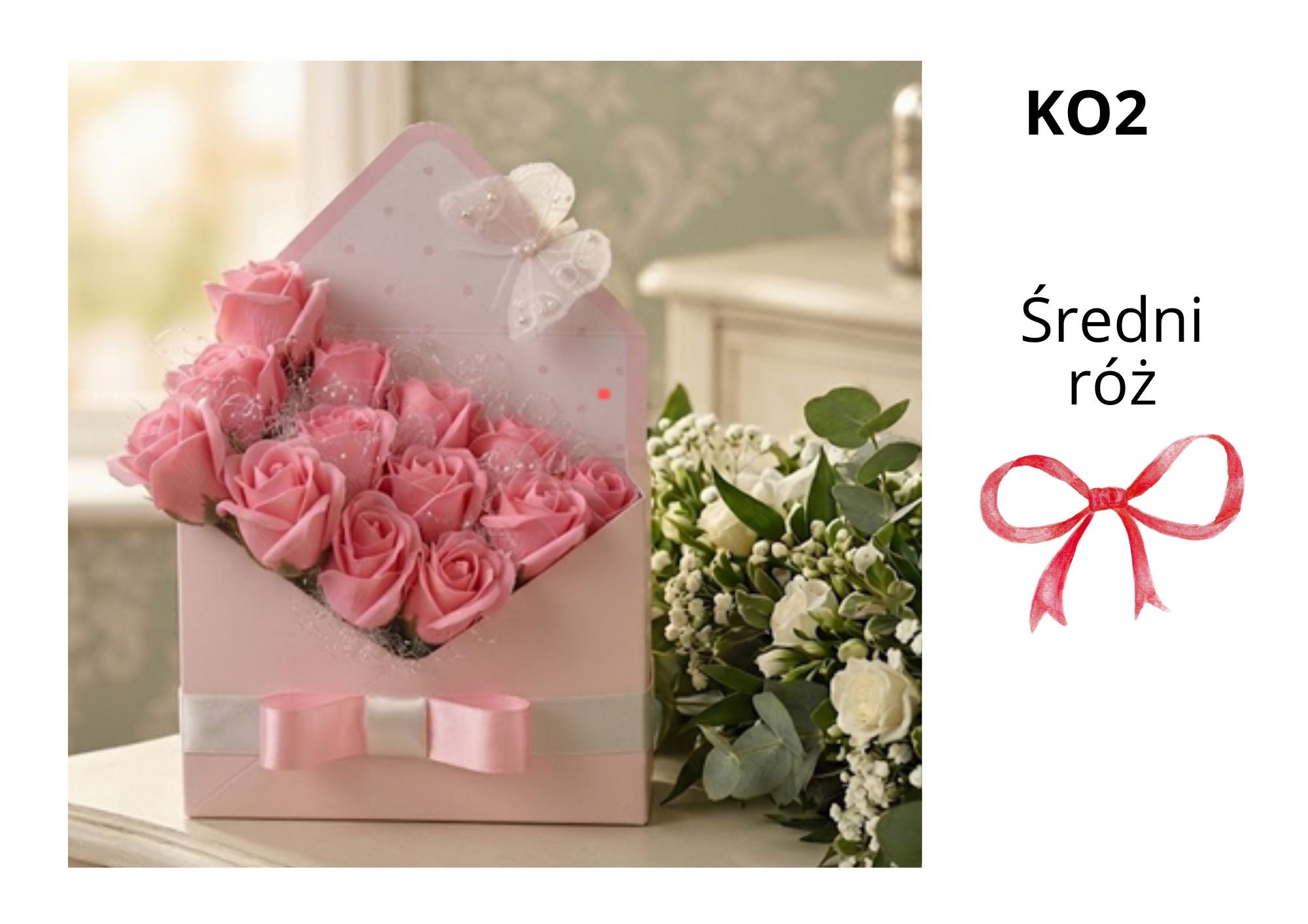 Flower Box w kopercie Kwiaty Mydlane