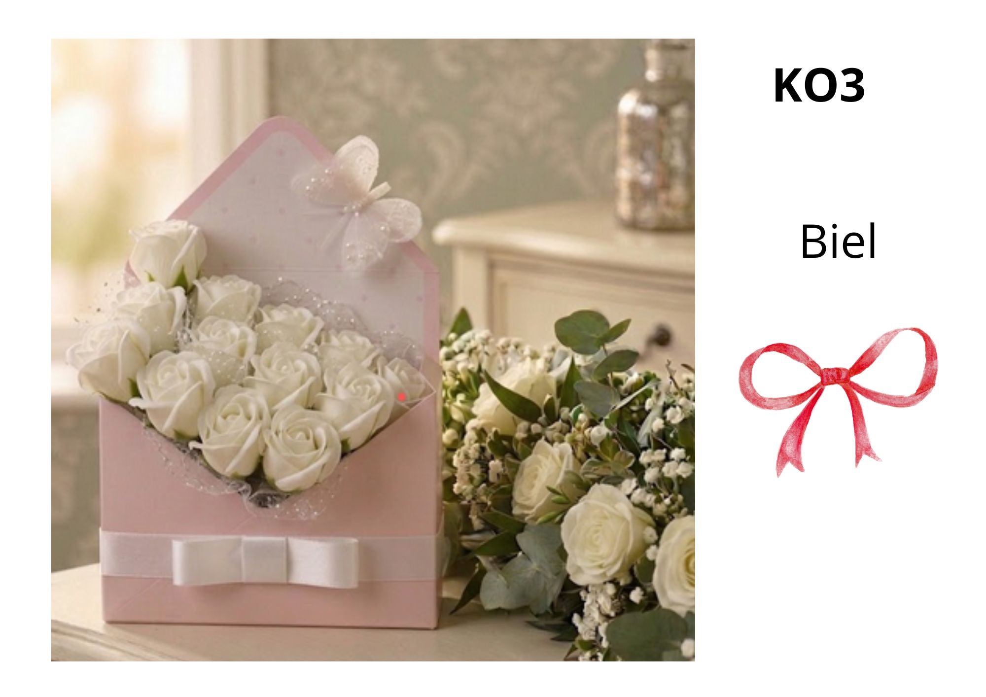 Flower Box w kopercie Kwiaty Mydlane