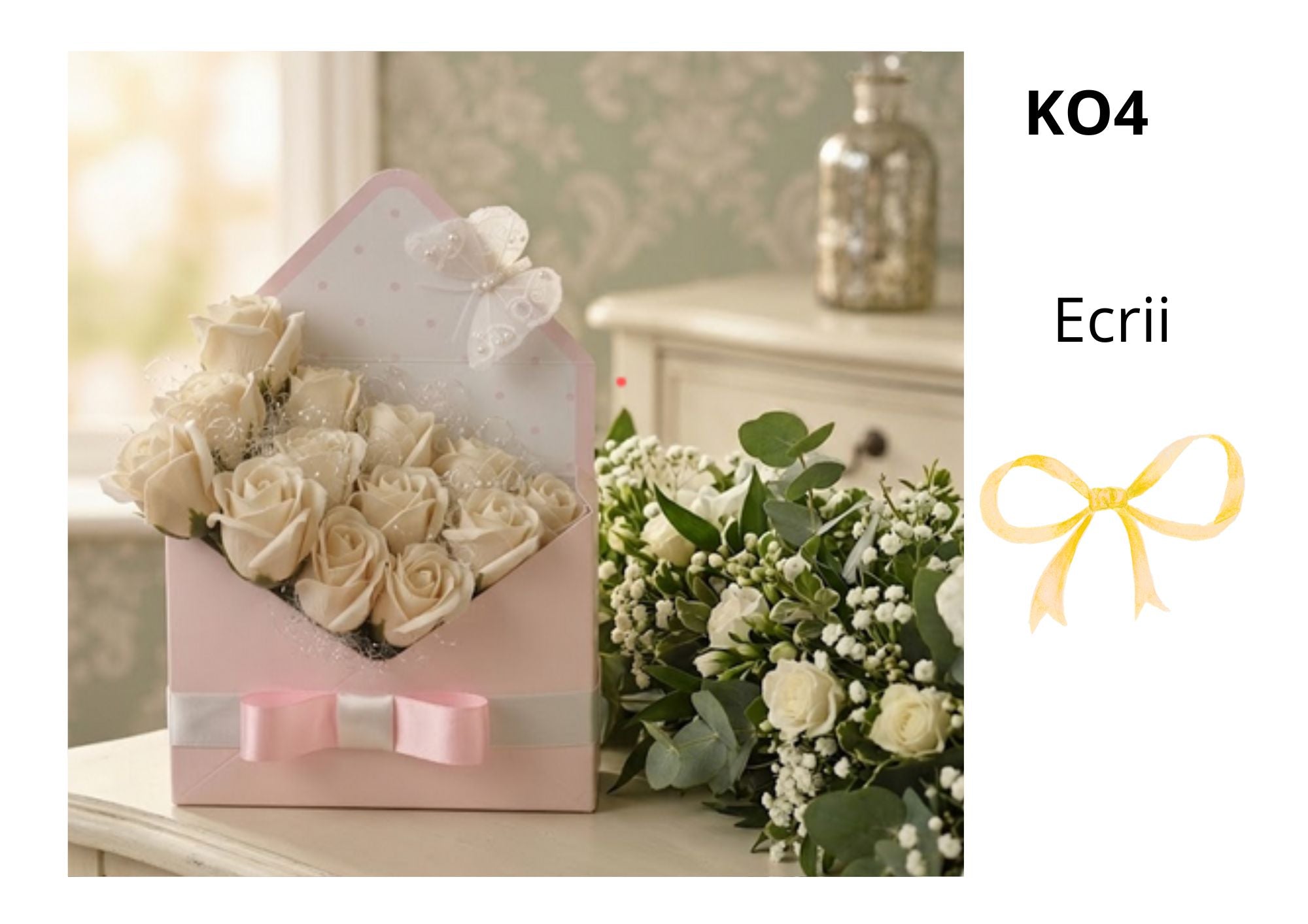 Flower Box w kopercie Kwiaty Mydlane