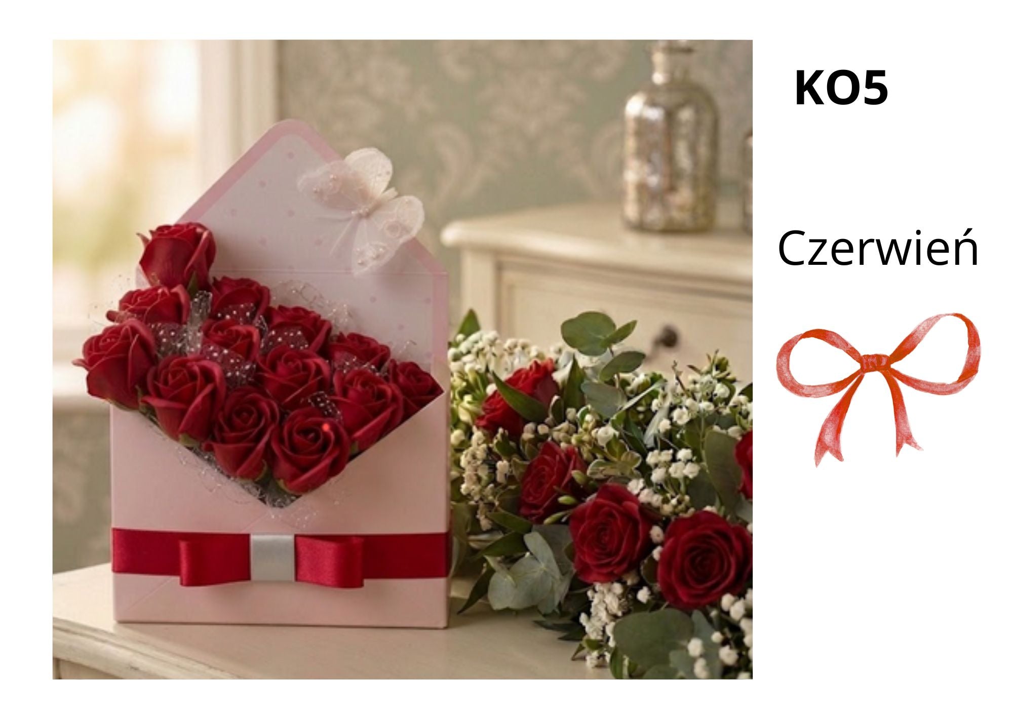 Flower Box w kopercie Kwiaty Mydlane
