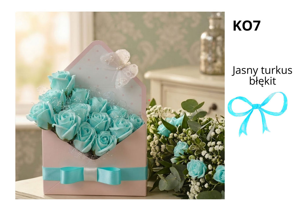 Flower Box w kopercie Kwiaty Mydlane