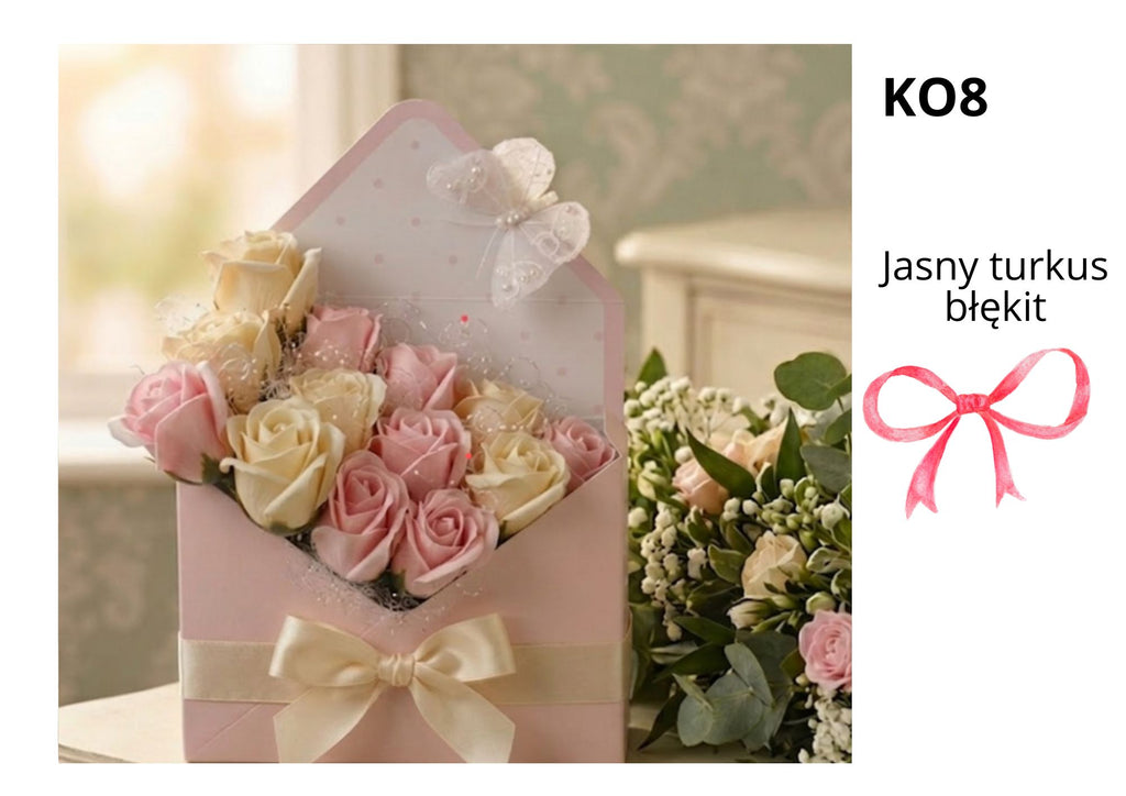 Flower Box w kopercie Kwiaty Mydlane