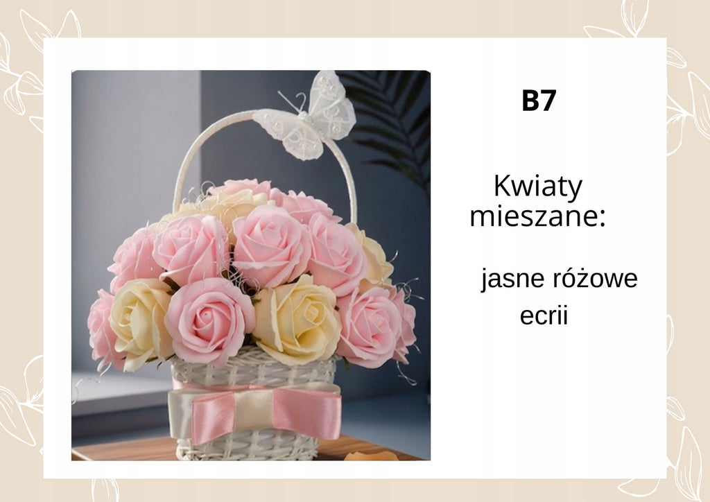 Koszyczek z Mydlanych Róż