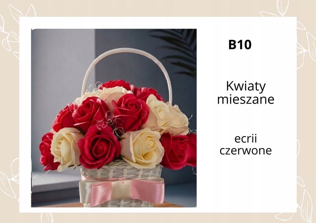 Koszyczek z Mydlanych Róż