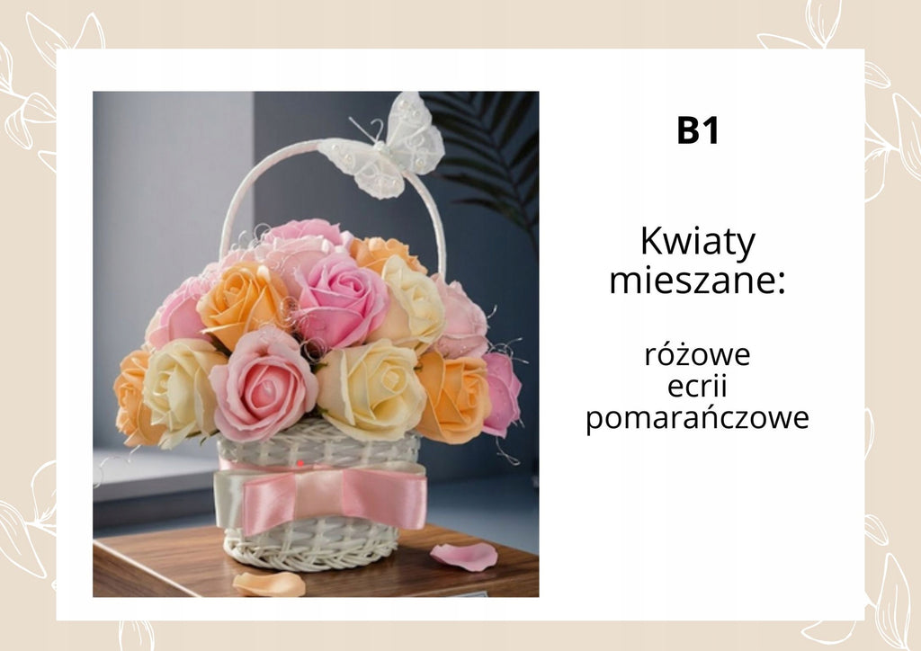 Koszyczek z Mydlanych Róż