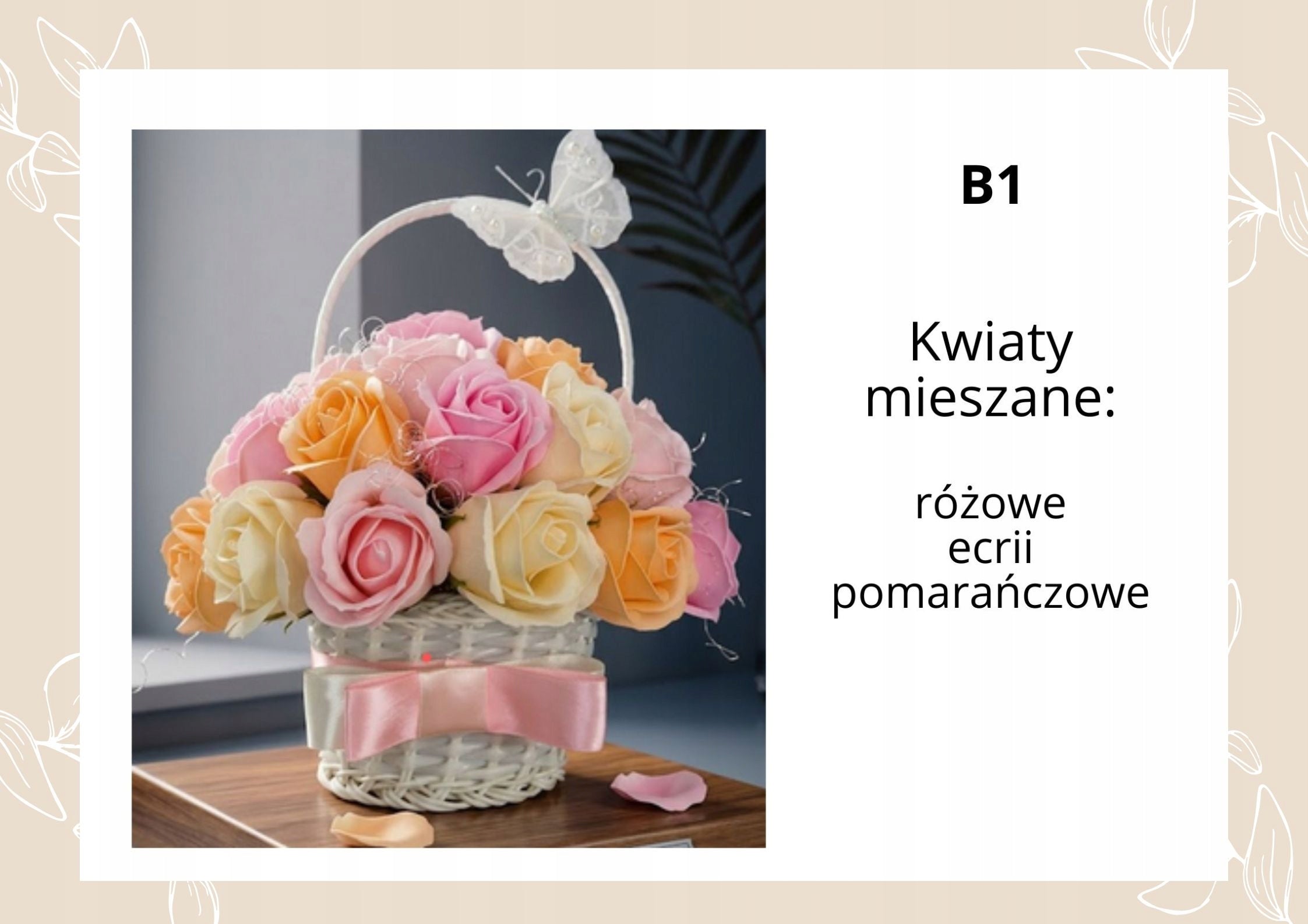 Koszyczek z Mydlanych Róż